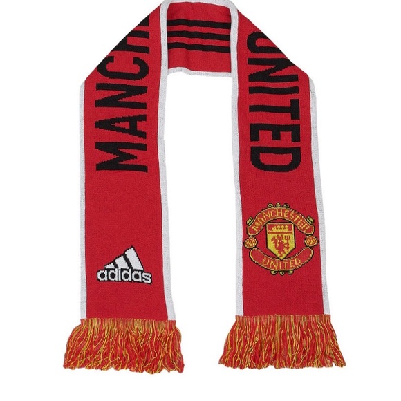 Adidas Manchester United Scarf MUFC Soccer Football England Premier League - Picture 1 of 16